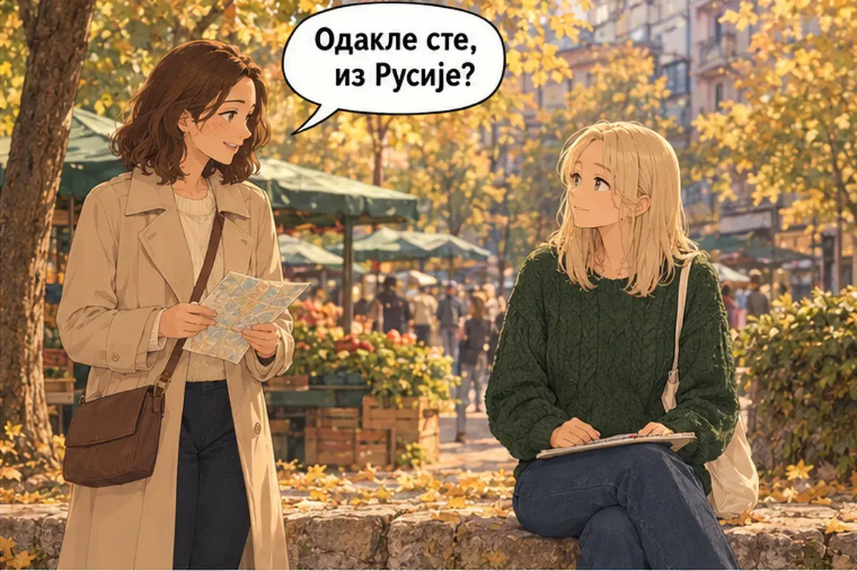 Кадр 2 из 8 к тексту «Откуда вы, из России?»: «Вы откуда, из России?»