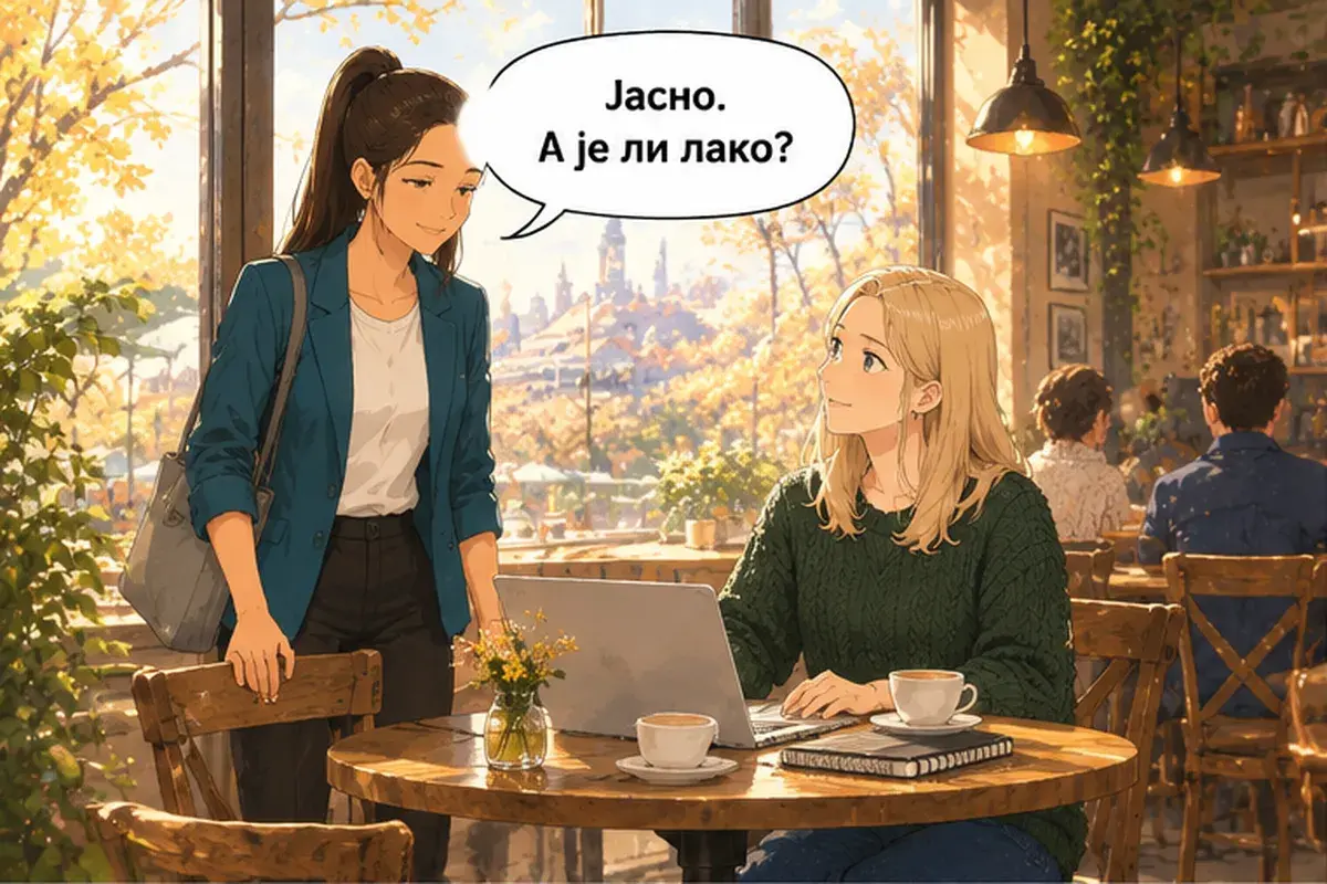 Кадр 9 из 14 к тексту «Извини, это твой дизайн?»: «Понятно. А это легко?»