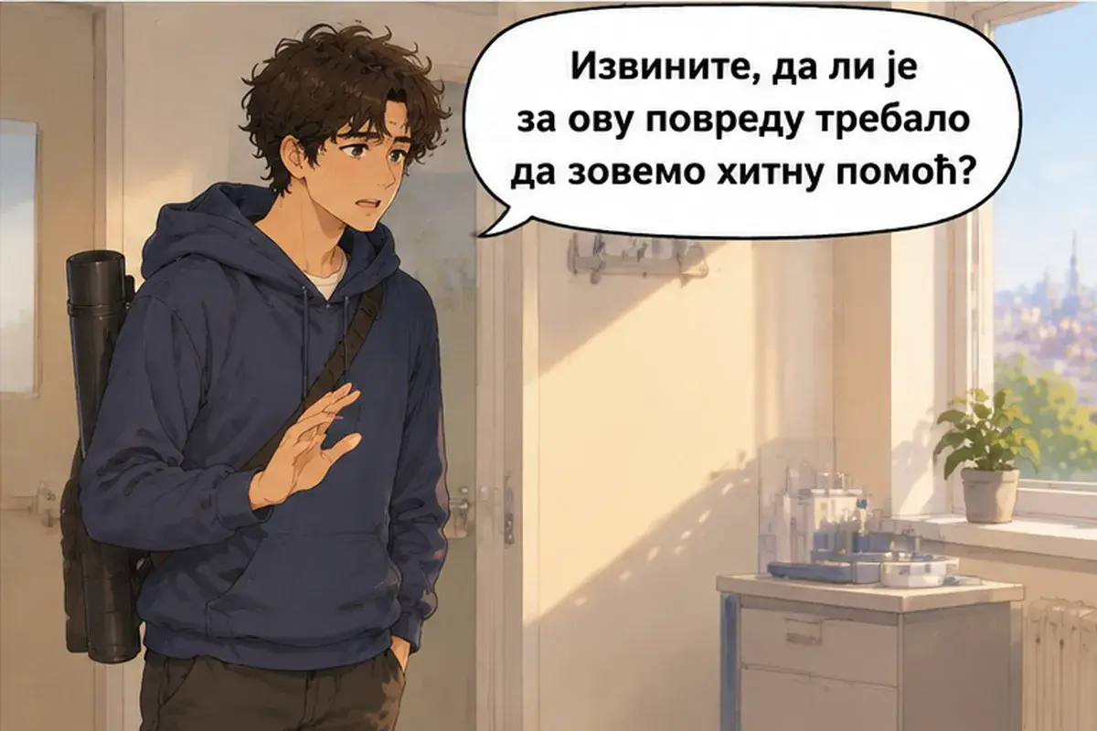 Кадр 8 из 16 к тексту «Я поскользнулась на льду»: «Извините, с такой травмой надо было вызывать скорую?»