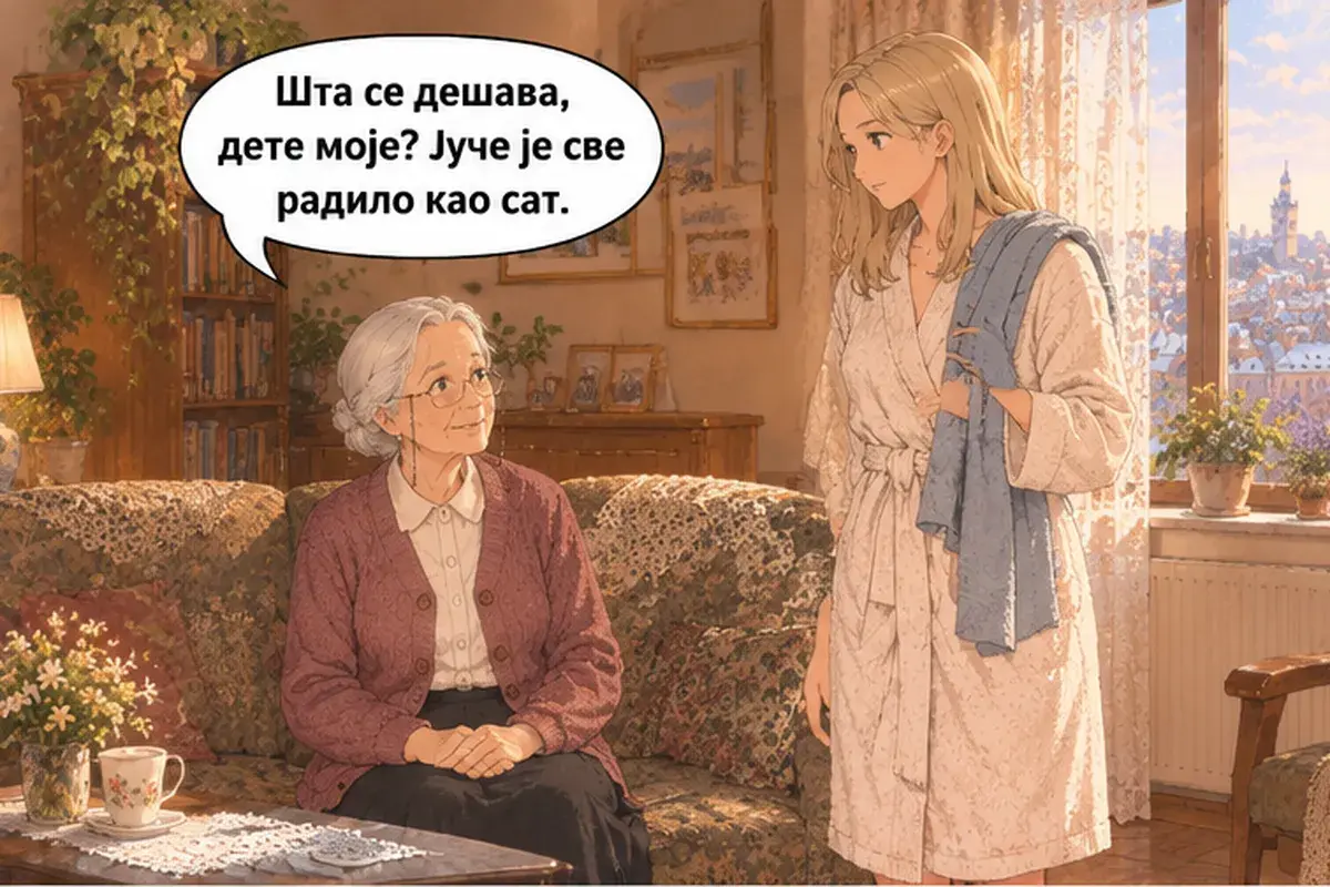 Кадр 2 из 15 к тексту «Никто не отвечает»: «Что происходит, детка моя? Вчера всё работало как часы.»