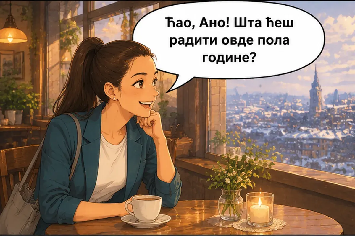 Кадр 1 из 14 к тексту «Что ты будешь делать здесь полгода?»: «Привет, Аня! Что ты будешь делать здесь полгода?»