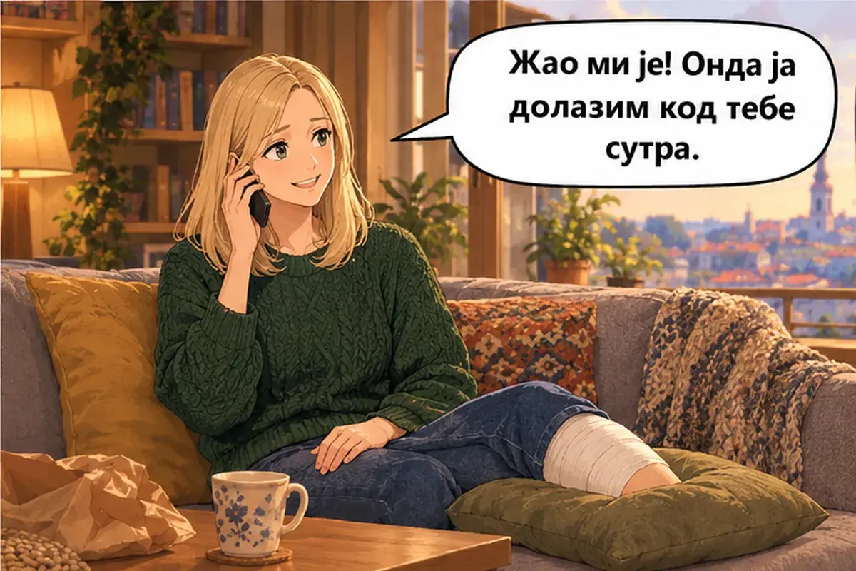Кадр 4 из 6 к тексту «Мне надо побыть в покое»: «Мне жаль! Тогда я приду к тебе завтра.»