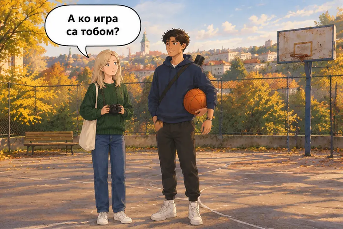 Кадр 9 из 12 к тексту «Что ты делаешь в свободное время?»: «А кто играет с тобой?»