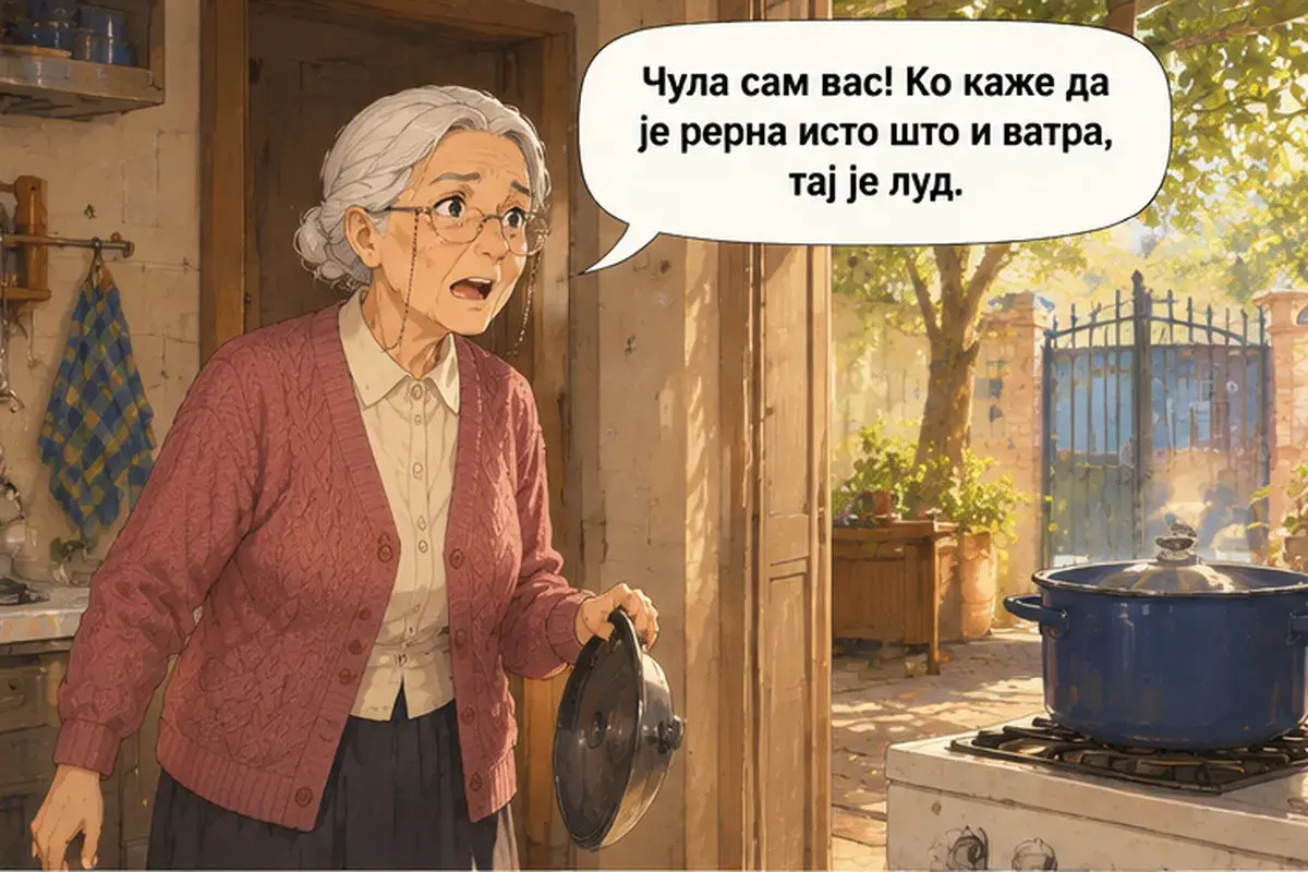 Кадр 9 из 13 к тексту «Айвар не делают на скорую руку»: «Я вас слышала! Кто говорит, что духовка — то же самое, что огонь, тот сумасшедший.»