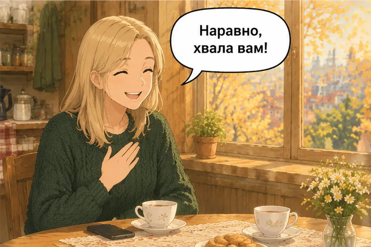 Кадр 12 из 12 к тексту «Аня, а чем вы занимаетесь?»: «Конечно, спасибо!»