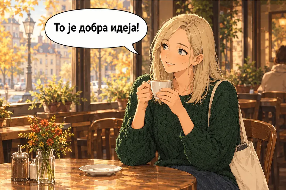 Кадр 14 из 14 к тексту «Когда ты начинаешь работать?»: «Хорошая идея!»