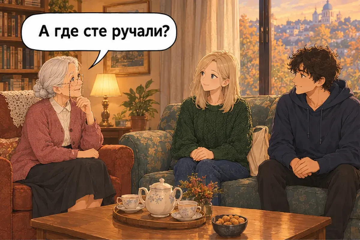 Кадр 5 из 15 к тексту «Где вы были сегодня?»: «А где вы обедали?»