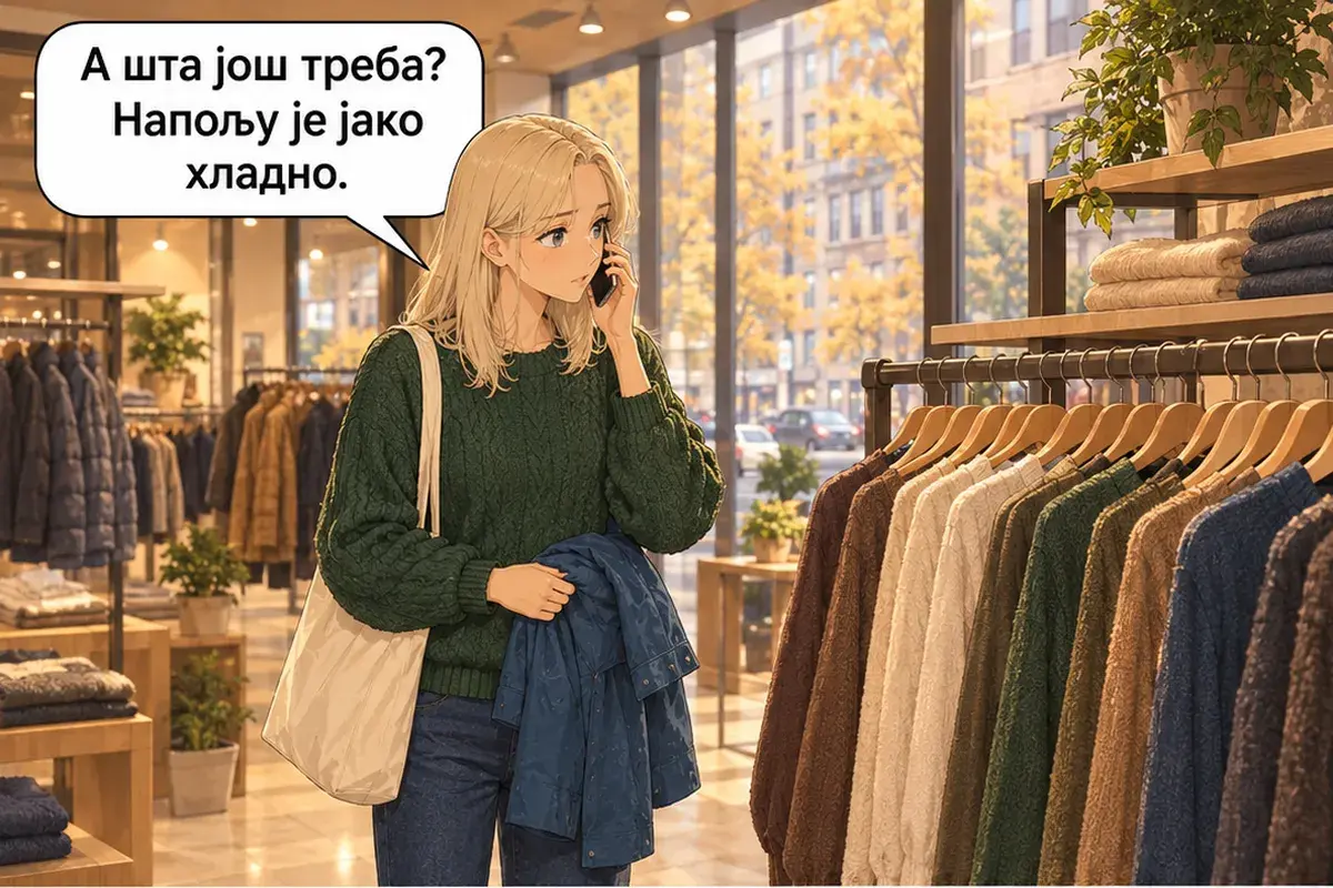 Кадр 9 из 11 к тексту «Синяя или чёрная?»: «А что ещё нужно? На улице очень холодно.»
