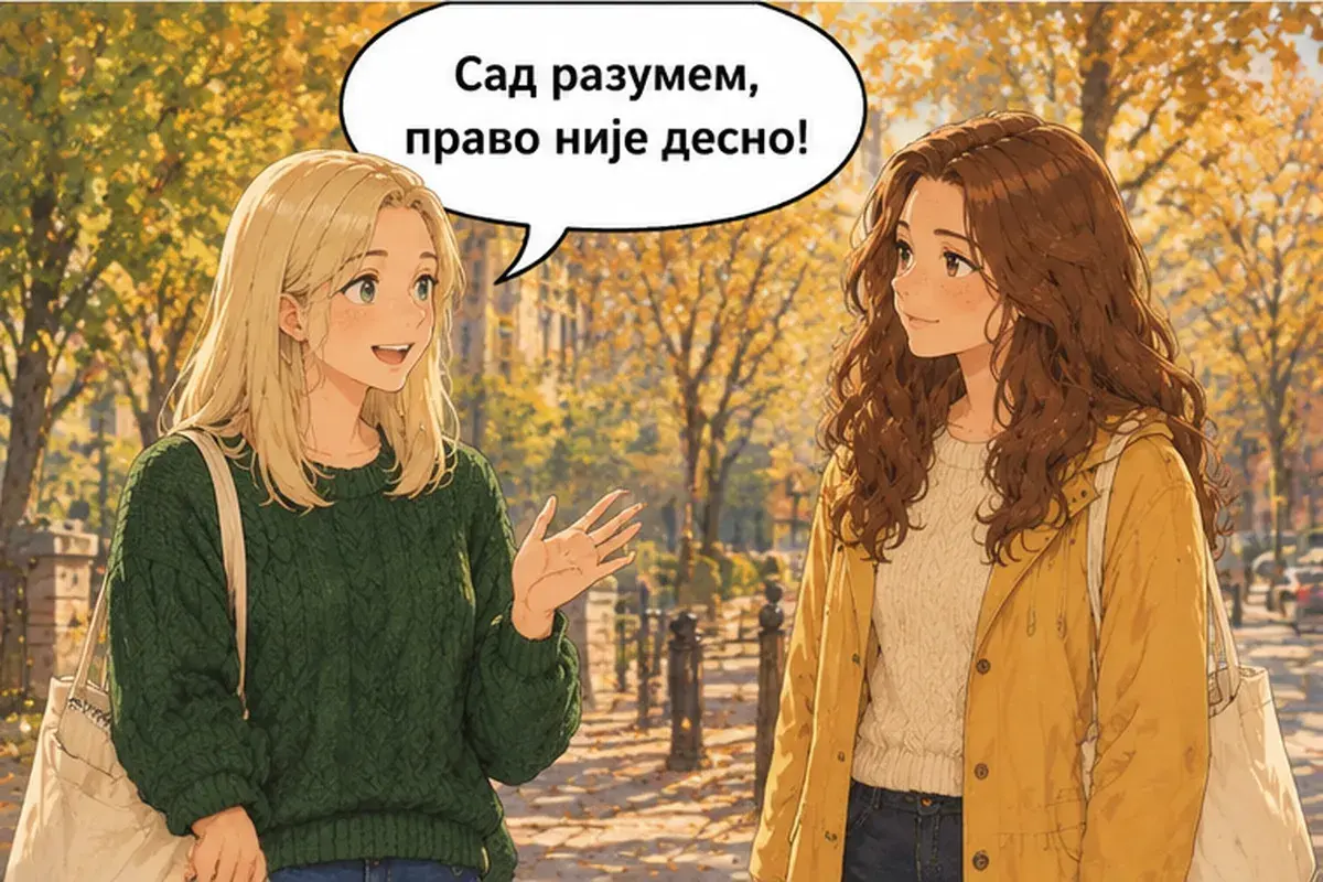 Кадр 7 из 14 к тексту «Идите прямо до светофора»: «Теперь понимаю: прямо — это не направо!»