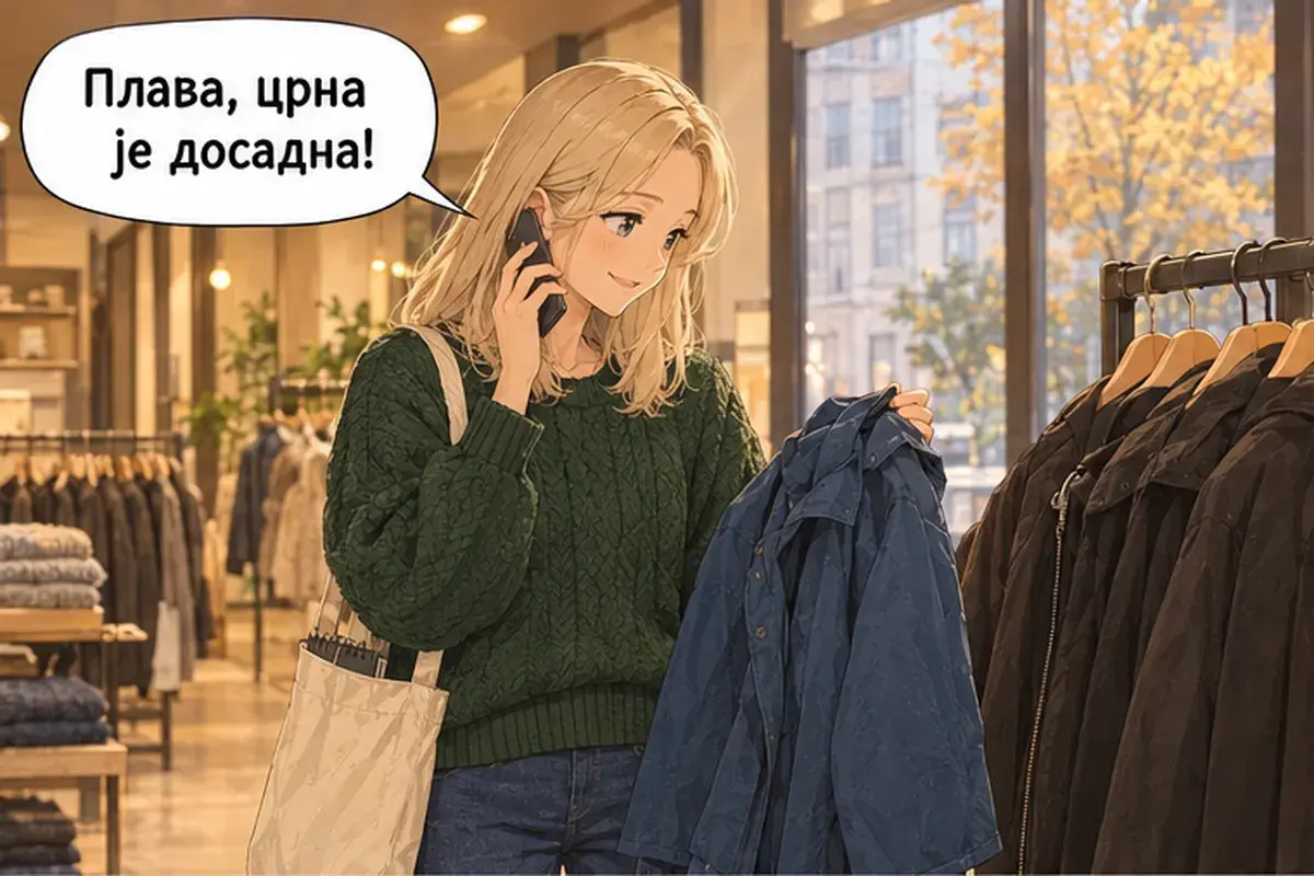 Кадр 5 из 11 к тексту «Синяя или чёрная?»: «Синяя, чёрная скучная!»