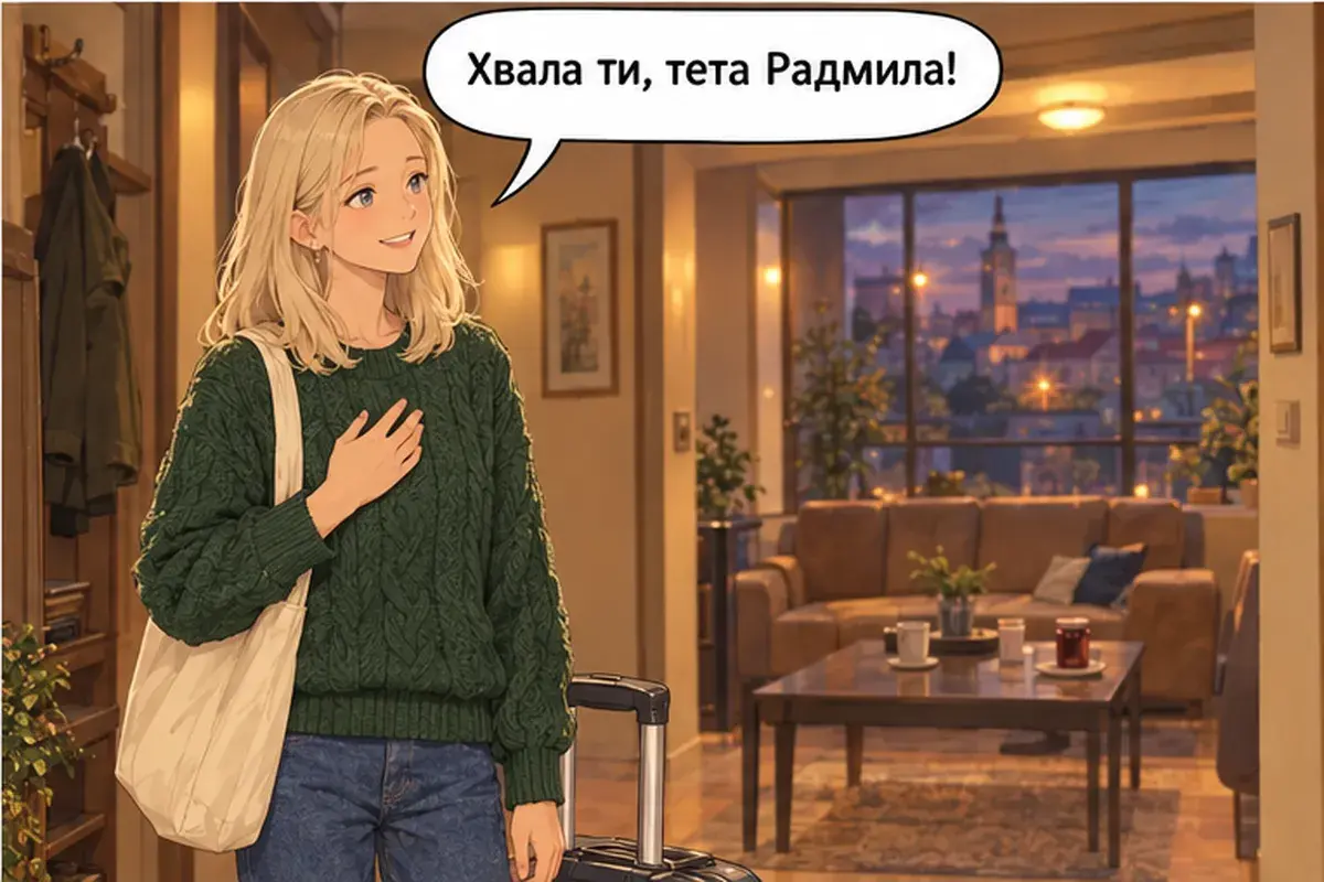 Кадр 4 из 14 к тексту «Давай перейдём на «ты»»: «Спасибо, тётя Радмила!»