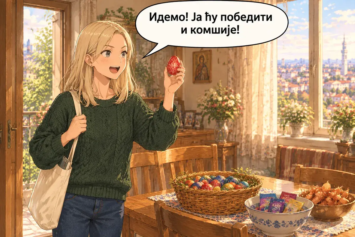 Кадр 13 из 13 к тексту «Чьё это яйцо?»: «Идём! Я и соседей обыграю!»