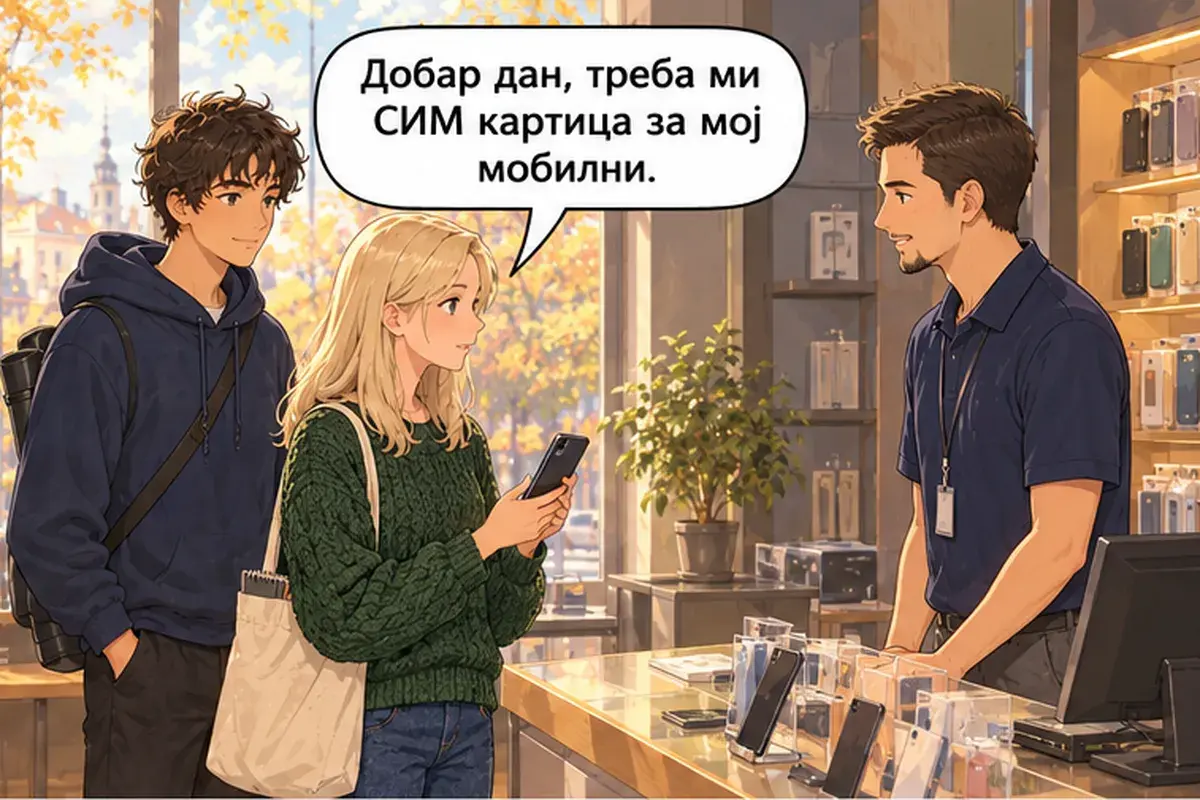 Кадр 2 из 15 к тексту «Мне нужна сим-карта.»: «Добрый день, мне нужна сим-карта для моего телефона.»