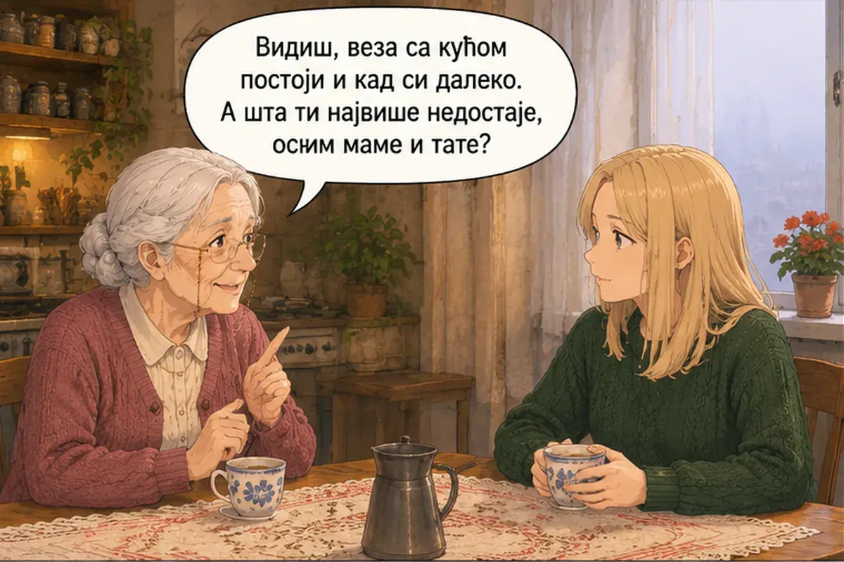 Кадр 9 из 13 к тексту «Неудивительно, что тебе тяжело»: «Видишь, связь с домом есть, даже когда ты далеко. А по чему ты больше всего скучаешь, кроме мамы и папы?»
